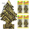 imageLITTLE TREES Air Fresheners Car Air Freshener Hanging Tree Provides Long Lasting Scent for Auto or Home Wild Cherry 24 Air FreshenersGold