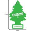 imageLITTLE TREES Air Fresheners Car Air Freshener Hanging Tree Provides Long Lasting Scent for Auto or Home Wild Cherry 24 Air FreshenersGreen Apple