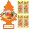 imageLITTLE TREES Air Fresheners Car Air Freshener Hanging Tree Provides Long Lasting Scent for Auto or Home Wild Cherry 24 Air FreshenersPeachy Peach