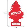 imageLITTLE TREES Air Fresheners Car Air Freshener Hanging Tree Provides Long Lasting Scent for Auto or Home Wild Cherry 24 Air FreshenersStrawberry