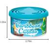 imageLITTLE TREES Car Air Freshener Fiber Can Provides a LongLasting Scent for Auto or Home Recycled Fiber New Car 4 Air FreshenersCaribbean Colada