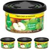 imageLITTLE TREES Car Air Freshener Fiber Can Provides a LongLasting Scent for Auto or Home Recycled Fiber New Car 4 Air FreshenersGreen Apple