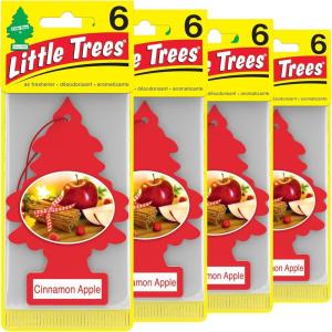 imageLITTLE TREES Air Fresheners Car Air Freshener Hanging Tree Provides Long Lasting Scent for Auto or Home Wild Cherry 24 Air FreshenersCinnamon Apple