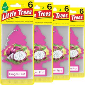 imageLITTLE TREES Air Fresheners Car Air Freshener Hanging Tree Provides Long Lasting Scent for Auto or Home Wild Cherry 24 Air FreshenersDragon Fruit