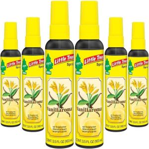 imageLITTLE TREES Car Air Freshener SPRAY Provides a LongLasting Scent for Auto or Home Onthego Freshness Black Ice 6 Air FreshenersVanillaroma