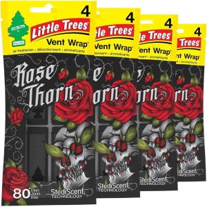 image:imageLITTLE TREES Car Air Freshener  Vent Wrap Provides Long Lasting Scent Invisibly Fresh  16 Air Fresheners  GoldRose Thorn